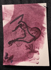 ACEO Original Acrylic HelloAsha.art Abstract Figure Kitty Cat Dog Best Friends