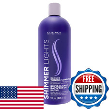 Clairol Professional Shimmer Lights Purple Conditioner 31.5 Fl. Oz Neutralizes