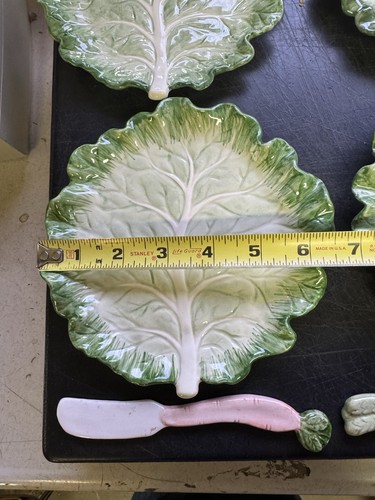Juego de 4 cuchillos vegetales Fits And Floyd Ironstone hoja de lechuga col 7” - Imagen 7 de 14