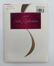 Vtg Hanes Silk Reflections Sheer Pantyhose Reinforced Toe Sz AB Silky Sheer 716