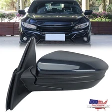 For 2016-2021 Honda Civic Left Driver Side Mirror Manual Fold Cosmic Blue 3Pin