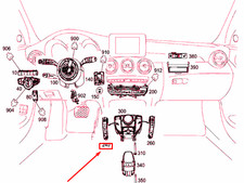 NUOVO MB C W205 PANNELLO DI CONTROLLO INFERIORE, BLOCCO INTERRUTTORE SINISTRO, A2059056307 ORIGINALE
