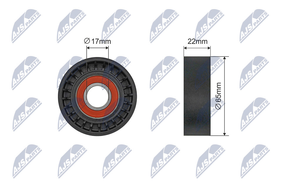 N.T.Y. RNK-AU-083.NTY Tensioner Pulley, V-ribbed belt for AUDI,VW