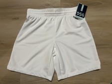 NWT Girls DSG Basketball Shorts White Size Medium Youth Kids Unisex Drawstring