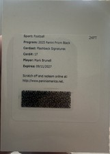 2025 Panini Prizm Black Flashback Signatures Auto Mark Brunell #17 Redemption