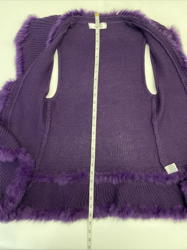Solano Damen lila Echtfellbesatz Strickweste 10/12 FABELHAFTER ZUSTAND! - Bild 11 von 14