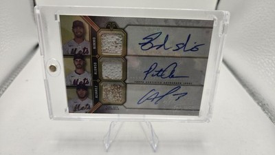 2024 Topps Triple Threads - Autograph Relic Combos  Alonso, Nimmo, Alvarez /18