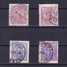 PORTUGAL 1887 Sc65-66 part set King Luiz Used