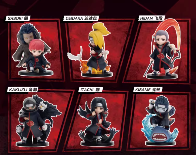 AKATSUKIJAPAN　セット Restraint Acrylic Base FOR AKATSUKI PAN KONAN ITACHI DEIDARA ZETSU