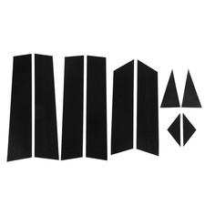 10pcs Side Window Pillar Post Trim Gloss Black 4D Style Replacement For 