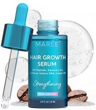 Hair Growth Serum - Caffeine Peptides Castor Rosemary Oil for Hair Growth - P...