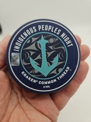 Seattle Kraken NHL Hockey Puck 24-25 Indigenous People's Night Unique/Slovakia