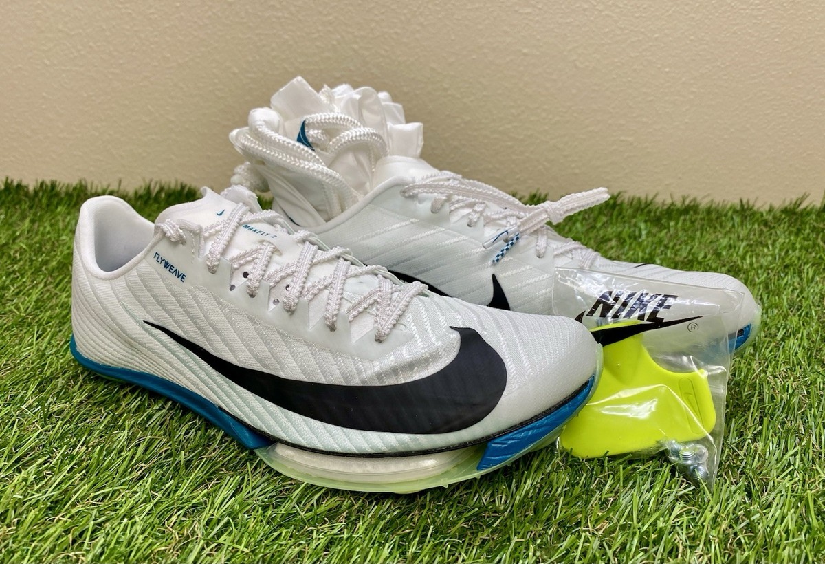 Nike Air Zoom Maxfly 2 White Green Flyweave Track Spikes FD8395