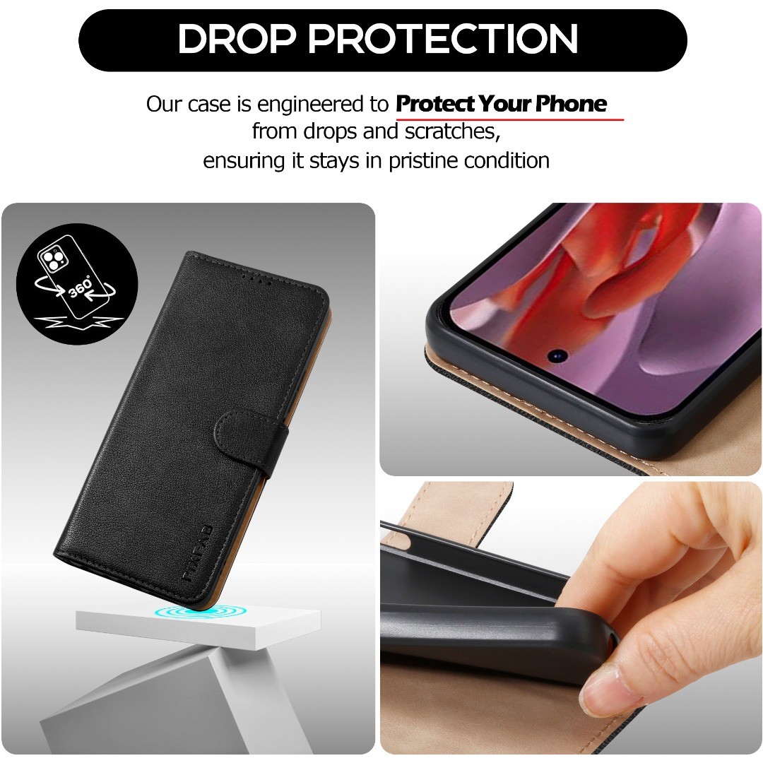 Custodia Portafoglio In PU Con Magnetica Per Google Pixel 9A – Viola, Antiurto, Con Slot Per Carte E Supporto Per Video