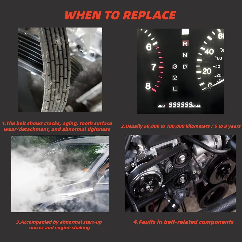 Serpentine Belt For Chevry GMC C1500 C2500 K1500 K2500 Suburban Pickup 6PK2500 - Image 2 of 4