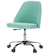 Office Desk Chair, Modern Cute Rolling Vanity Swivel Task Chairs with Wheels,...