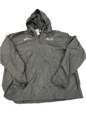 Baseball Lifestyle 101 Black Windbreaker Jacket Mens 2XL Half Zip A4 Nice & New