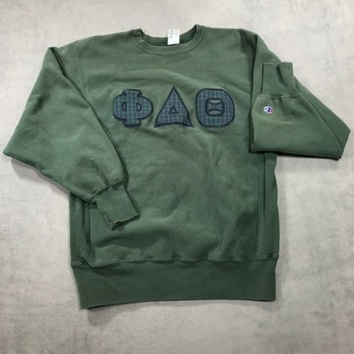 VTG Phi Delta Theta Sweatshirt XL Green Champion Reverse Weave 90s
