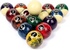 CUPPA Professional Pool Balls/Billiard Balls Set, Complete 16 Balls for Pool Tab