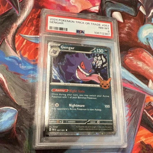 Pokémon Gengar 057/091 Trick or Trade  Cosmos Holo PSA 8 2024