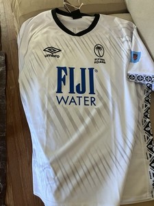 Umbro Fiji Rugby Replica Flying Fijians Home Jersey White 5XL FR-82479-09