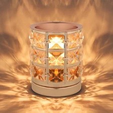 Crystal Wax Melt Warmer Candle Wax Warmer for Scented Wax 2 in 1 Wax Melts Fragr