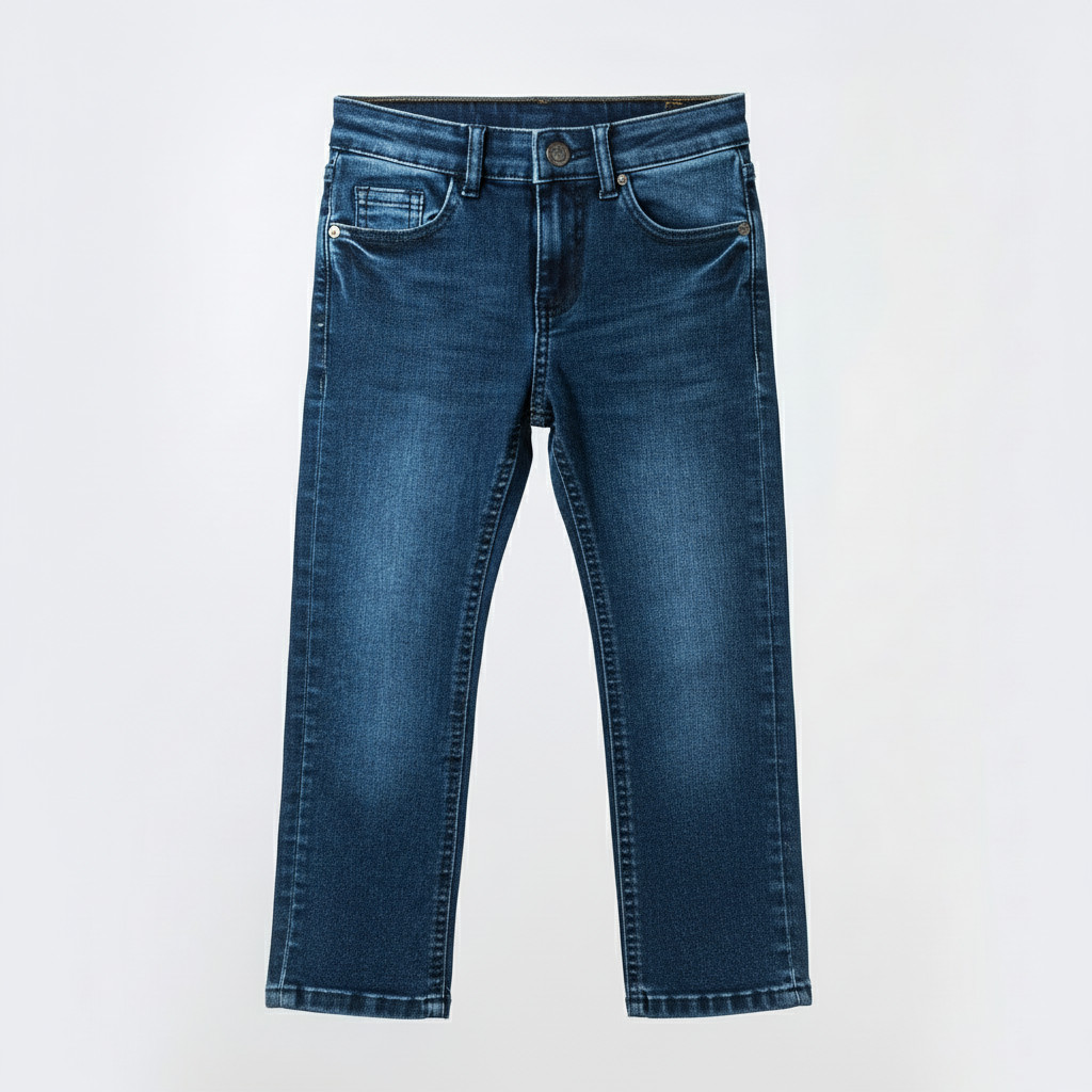 Dark Blue Kids Boys Denim Comfort Stretch