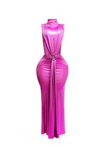 Mock Neck And Tied Waist Dress