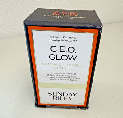 Sunday Riley CEO Glow Vitamin C + Turmeric Face Oil 0.5 oz NEW SEALED