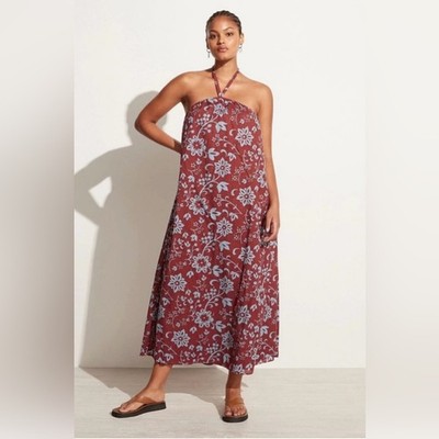 Faithfull The Brand NWT Women s Brise Maxi Oceania Floral Print Dress- Medium