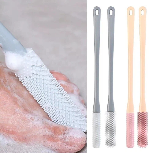Toe Gap Cleaning Brush, Foot Scrubber in Shower, Long Handle Silicone Foot Brush - Picture 8 of 17