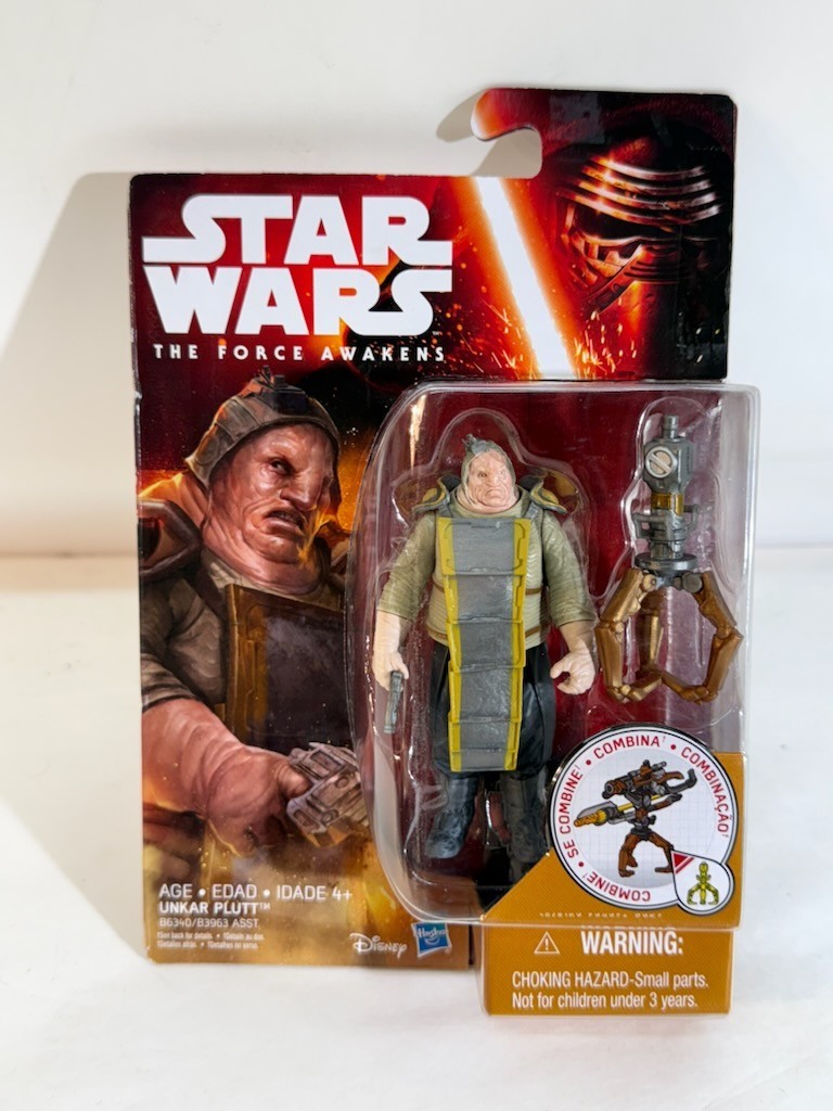 2015 STAR WARS THE FORCE AWAKENS UNKAR PLUTT 3.75" ACTION FIGURE NEW ON CARD