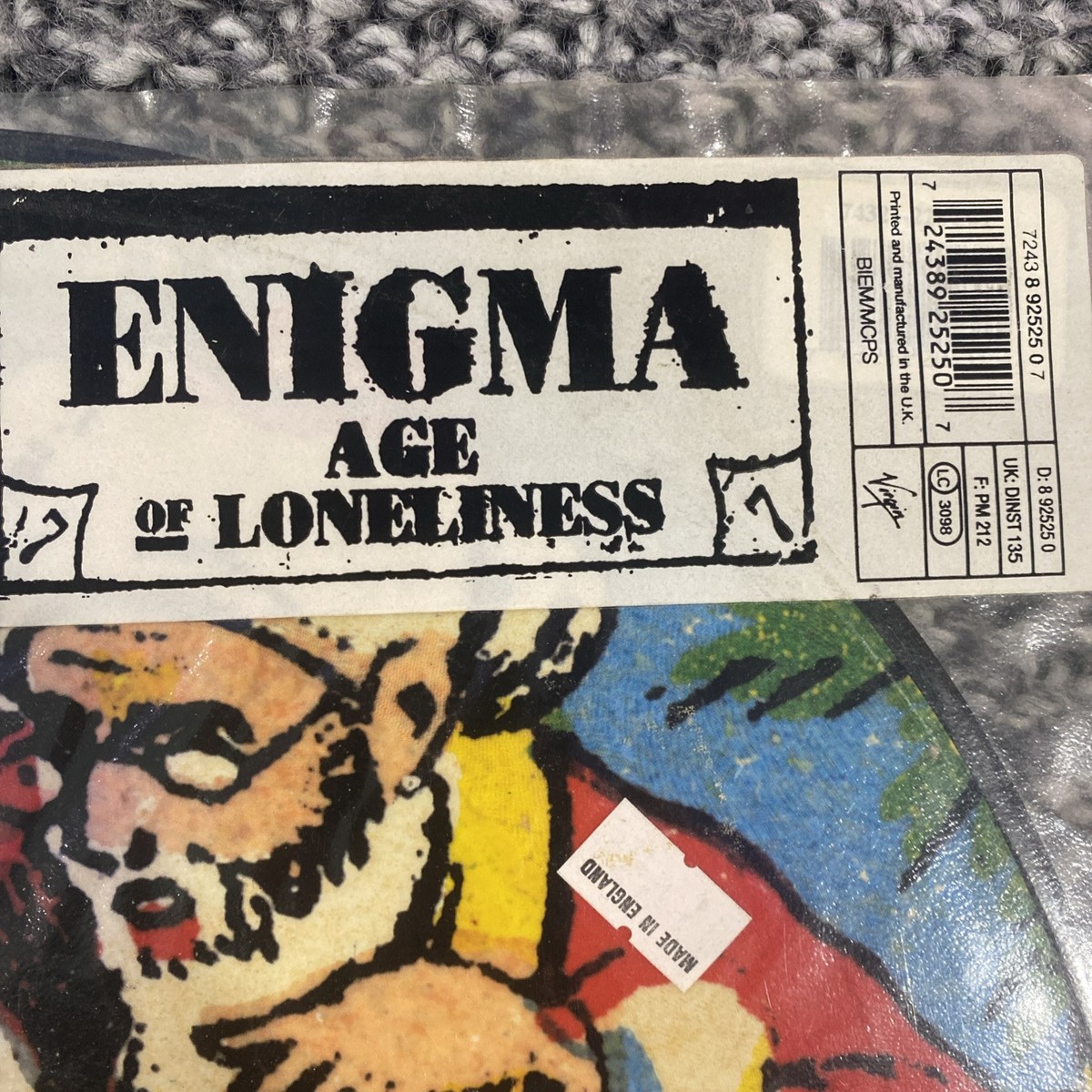 Enigma Lp 12” Picture Disc. Age Of Loneliness 1994 V. G/ Vinyl