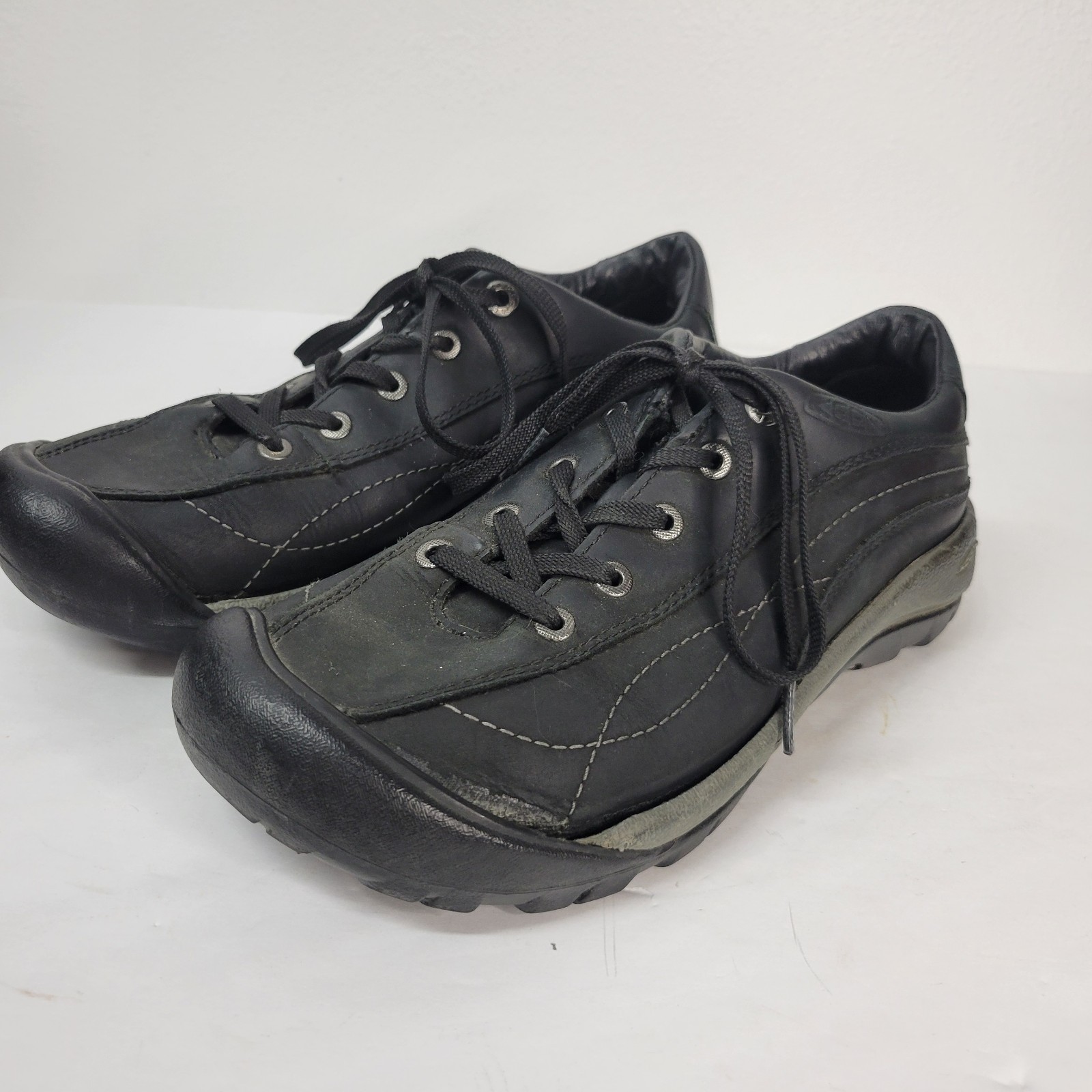 KEEN Toyah Trail Escursionismo Pelle Scarpe da Passeggio Donna Taglia 8 Nero 1004436