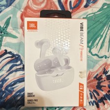 JBL Vibe Beam True Wireless Bluetooth Earbuds White Smart Ambient Water Resista  