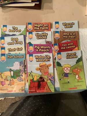 Lot of 12 Scholastic Just Right Leveled Readers Level A B C Books