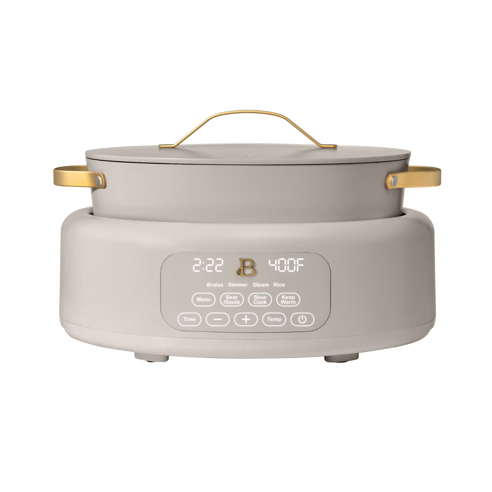 Beautiful 10 in 1, 6 Qt Electric Multi-Cooker, Porcini Taupe