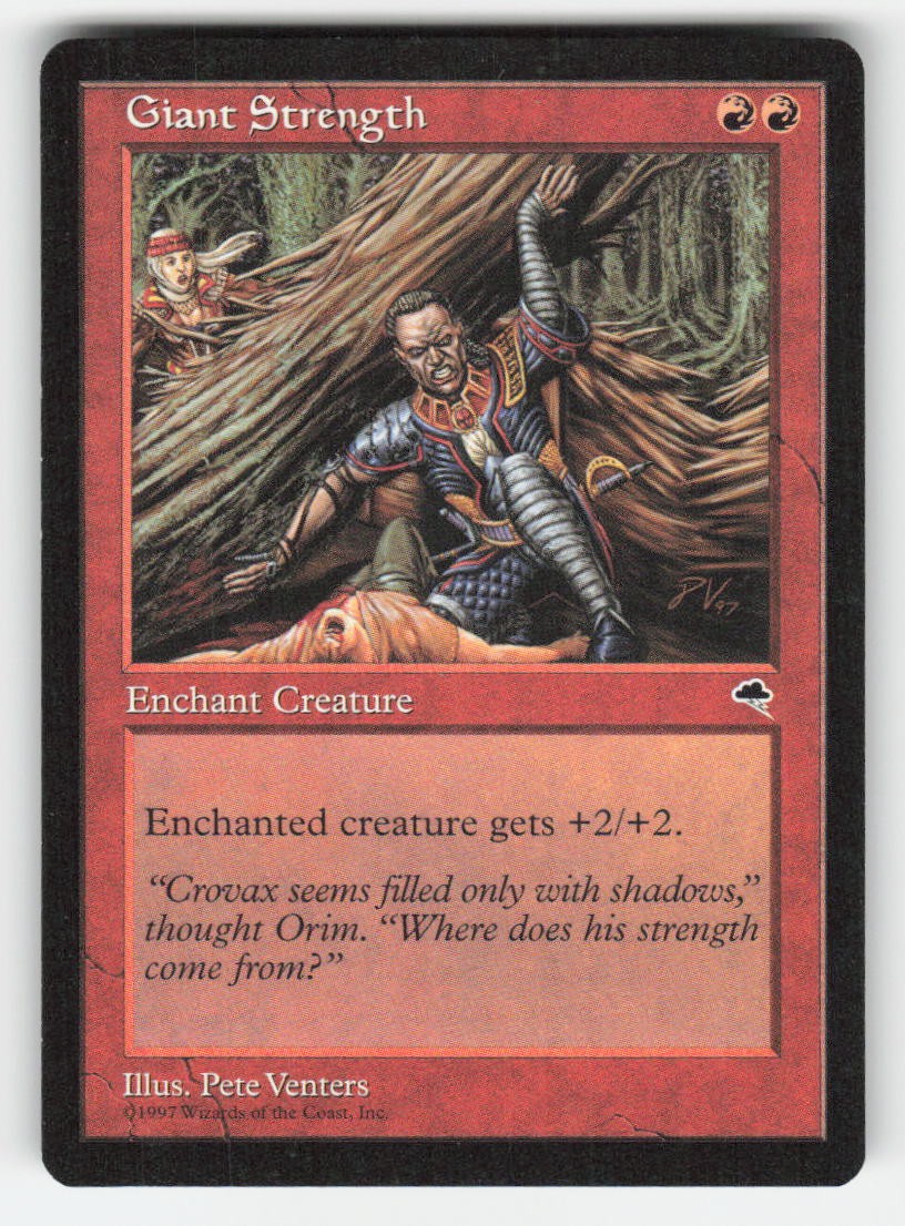 1997 Giant Strength Tempest 178 MTG