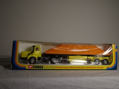 Vintage Corgi Toys 1102 Crane Fruehauf Bottom Dumper with Berliet Cab 1970's