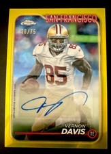 2024 Topps Chrome - Vernon Davis /75 Gold Refractor (AU) #CLA-VDA