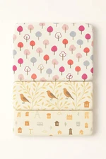 3-Pack Baby Crib Sheets – Whimsical Trees, Birds & Village Prints | Soft & Cozy
