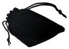 (6) 16mm 5/8" D6 White Dice Black Pips Dots + Black Velvet Storage Pouch Bundle — photo 3