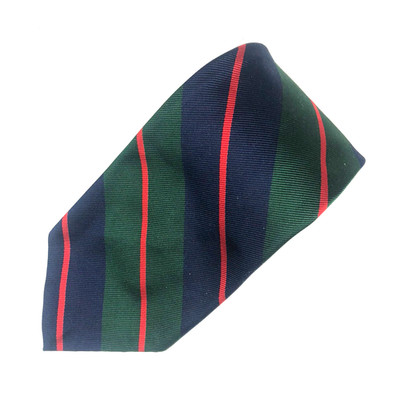 Robert Talbott Old Highlanders 42 Regimental Stripe Navy Green Red Silk TIe Repp