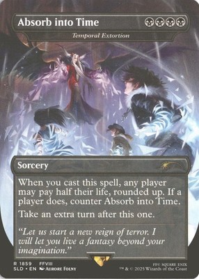 MTG Absorb into Time (1859) Non-Foil Borderless Secret Lair: Final Fantasy NM