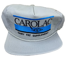 Vintage Dairy Farm Trucker Hat Cap Snapback Made In USA Rope 80s 90s Carolac BG