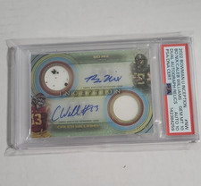 Topps Bowman Inception Dual Auto Relic Bo Nix Caleb Williams PSA 10