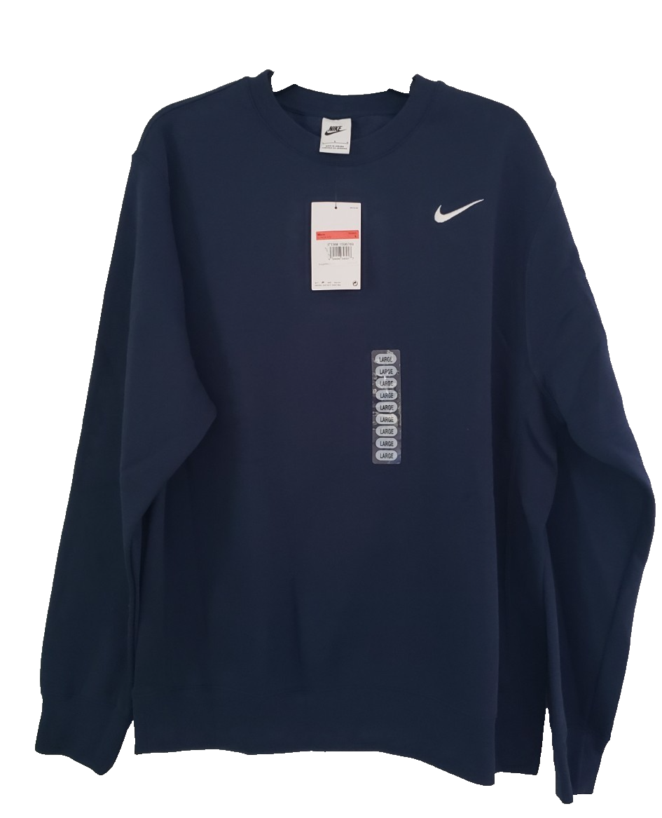 Nike Men's Sportswear Club Fleece Crewneck Sweatshirt Midnight