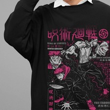 Jujutsu Kaisen Sweatshirt Itadori Yuji Sweater JJK Anime Pullover Gojo Sukuna