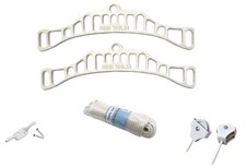 Kitchen Clothes Airer Pulley Dryer Kit White for 4 Slats Without Wooden Laths