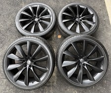 2020 Tesla Model X OEM Wheels Rims Tires Black Set Of 4 2019 2018 2017 2016